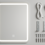 Espelho Banheiro LED 60x80cm - Iluminação Touch Moderno